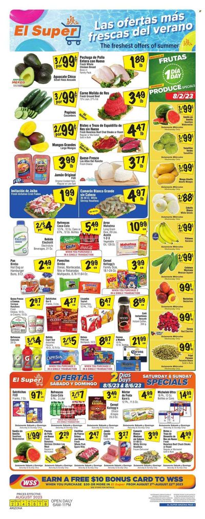 El Super (AZ) Weekly Ad Flyer Specials August 2 to August 8, 2023