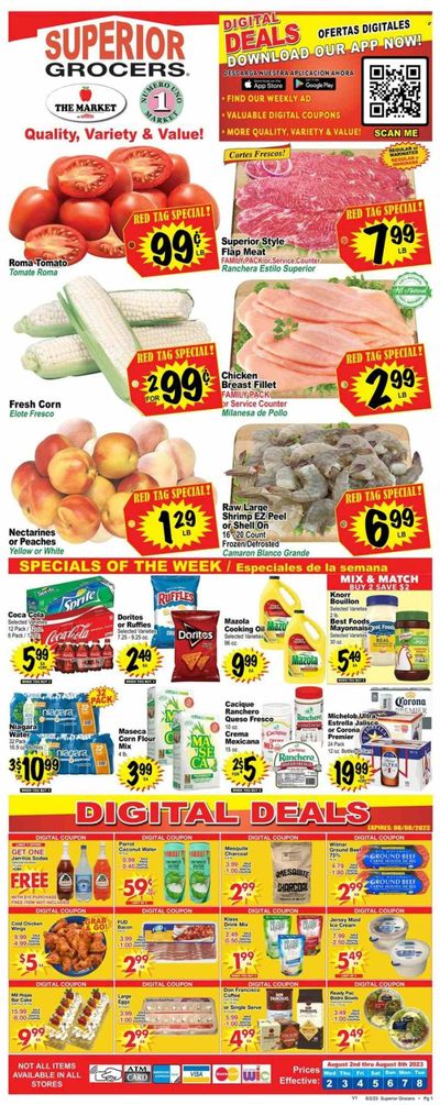 Superior Grocers (CA) Weekly Ad Flyer Specials August 2 to August 8, 2023
