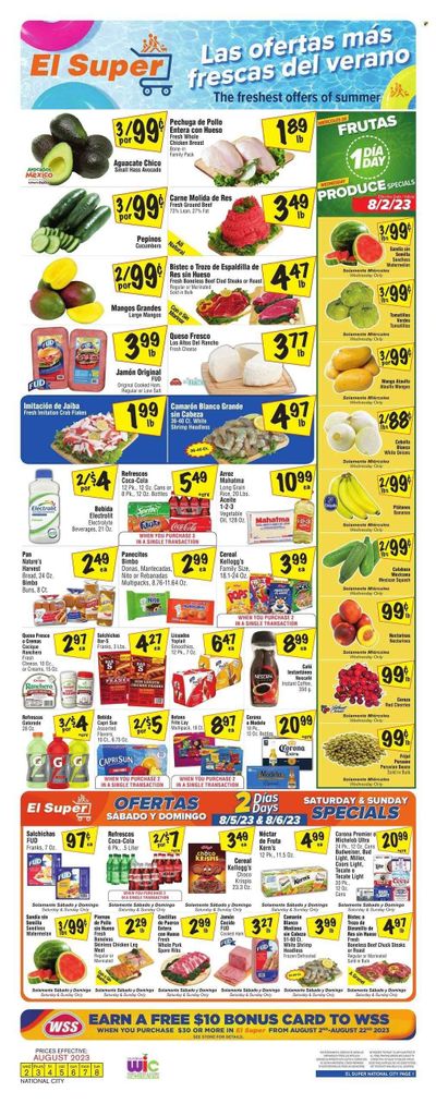 El Super (CA) Weekly Ad Flyer Specials August 2 to August 8, 2023