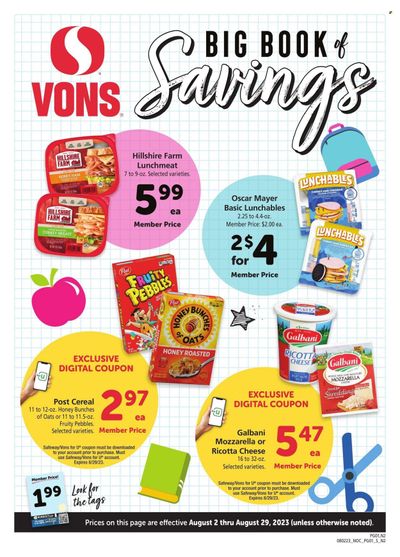 Safeway (CA) Weekly Ad Flyer Specials August 2 to August 29, 2023