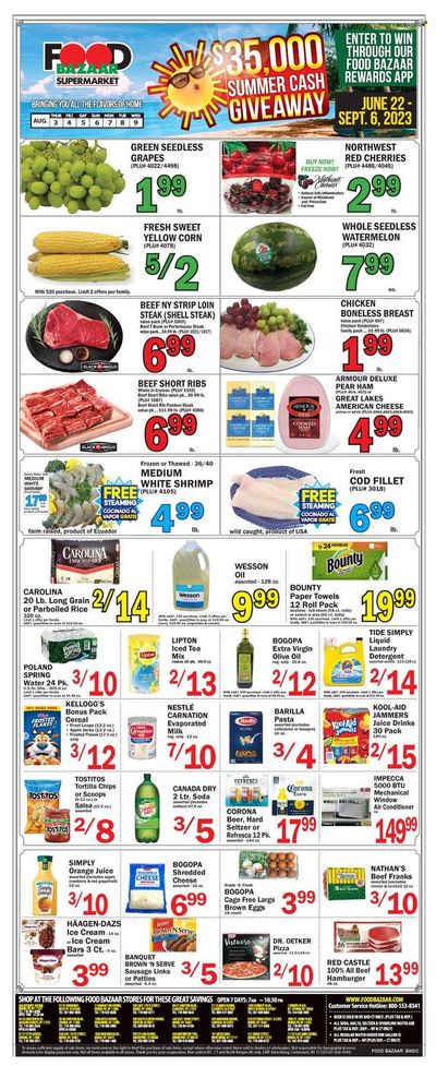 Food Bazaar (CT, NJ, NY) Weekly Ad Flyer Specials August 3 to August 9, 2023