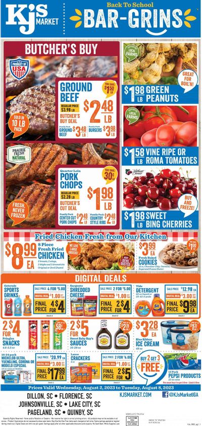 KJ´s Market (GA, SC) Weekly Ad Flyer Specials August 2 to August 8, 2023