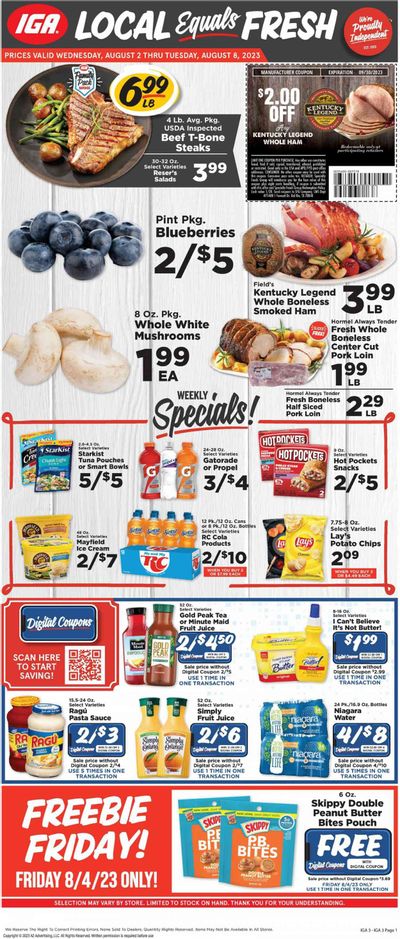 IGA (KY) Weekly Ad Flyer Specials August 2 to August 8, 2023