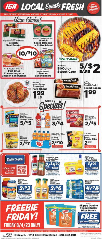 IGA (IL) Weekly Ad Flyer Specials August 2 to August 8, 2023