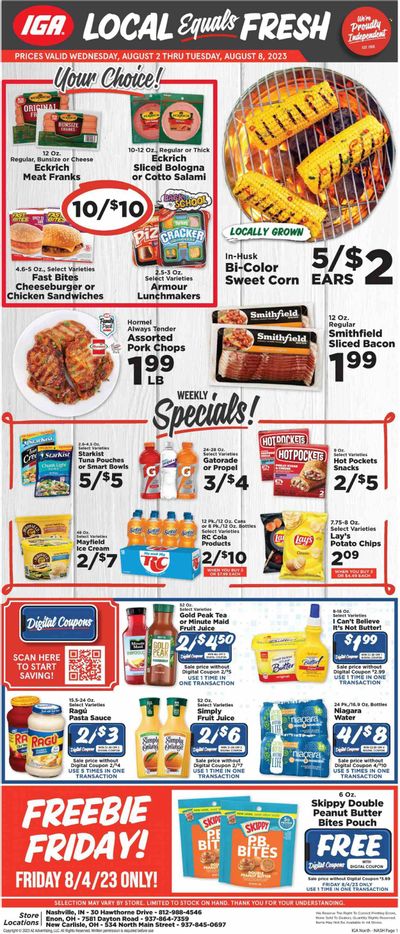 IGA (IN) Weekly Ad Flyer Specials August 2 to August 8, 2023