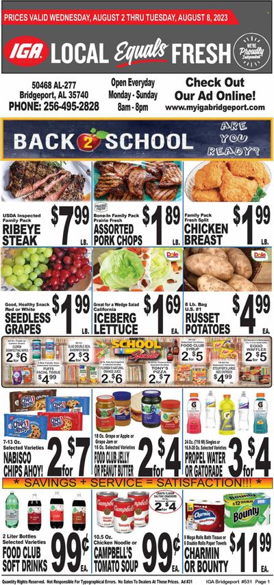 IGA (50) Weekly Ad Flyer Specials August 2 to August 8, 2023