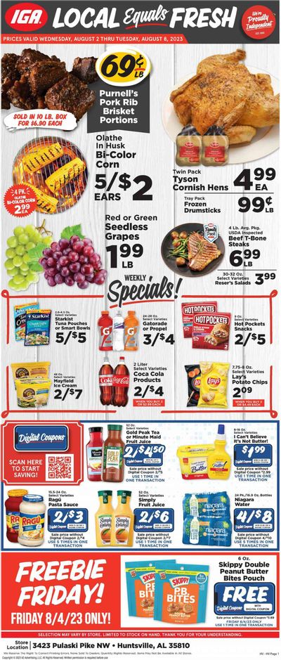 IGA (AL) Weekly Ad Flyer Specials August 2 to August 8, 2023