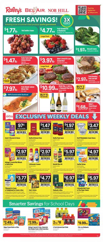 Raley's (CA, NV) Weekly Ad Flyer Specials August 2 to August 8, 2023
