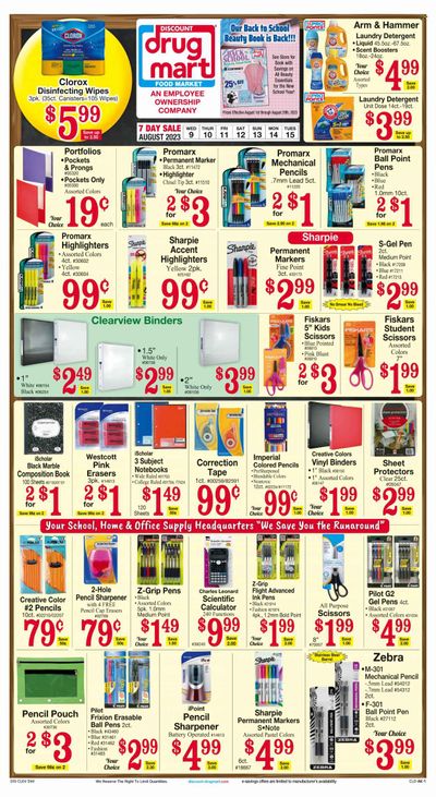 Discount Drug Mart (OH) Weekly Ad Flyer Specials August 9 to August 15, 2023