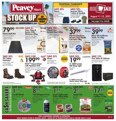 Peavey Mart Flyer August 11 to 17