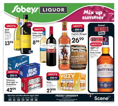 Sobeys (SK) Liquor Flyer August 10 to 16