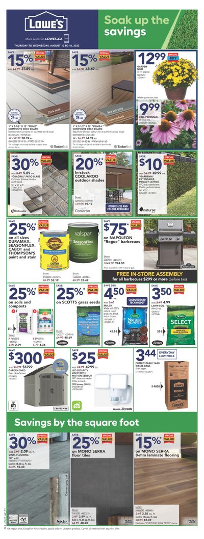 Lowe's (ON) Flyer August 10 to 16