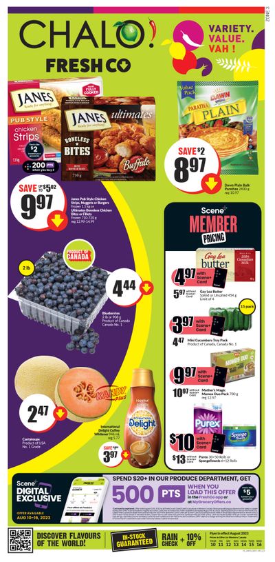 Chalo! FreshCo (West) Flyer August 10 to 16