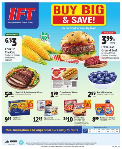 IFT Independent Food Town Flyer August 10 to 16