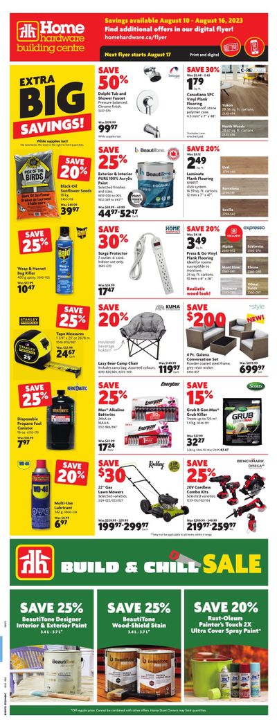 Home Hardware Building Centre (AB) Flyer August 10 to 16