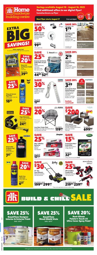 Home Hardware Building Centre (ON) Flyer August 10 to 16