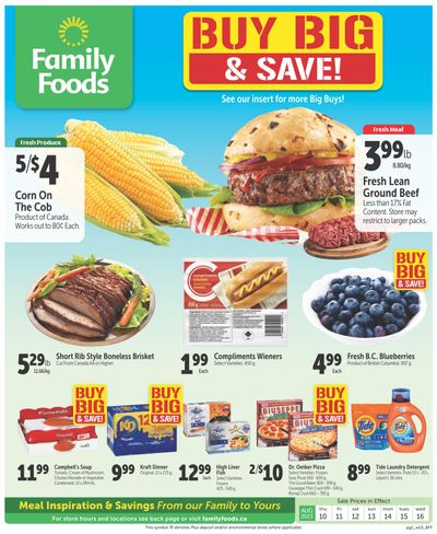 Family Foods Flyer August 10 to 16