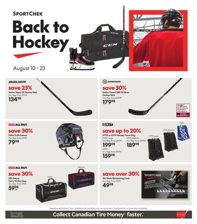 Sport Chek Back To Hockey Flyer August 10 to 23