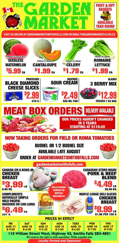 The Garden Market Flyer August 11 to 17