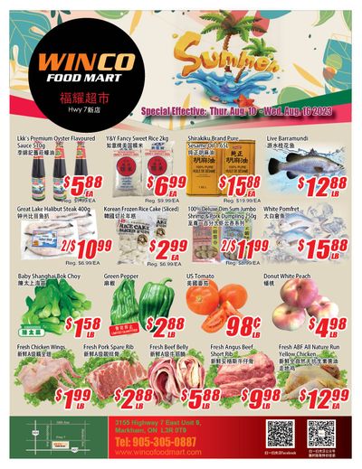 WinCo Food Mart (HWY 7) Flyer August 10 to 16