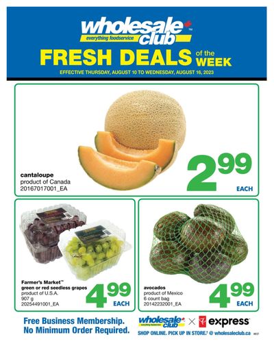Wholesale Club (West) Fresh Deals of the Week Flyer August 10 to 16
