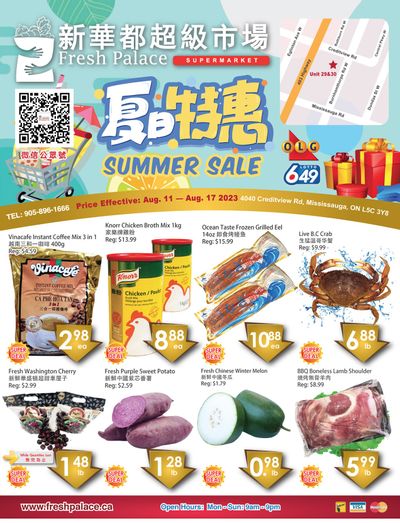 Fresh Palace Supermarket Flyer August 11 to 17