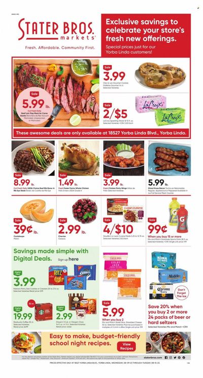 Stater Bros. (CA) Weekly Ad Flyer Specials August 9 to August 15, 2023