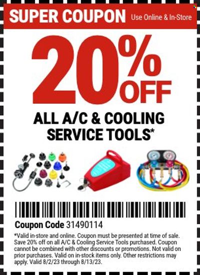 Harbor Freight Weekly Ad Flyer Specials August 2 to August 13, 2023