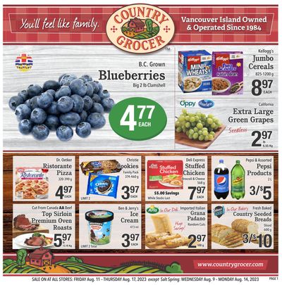 Country Grocer Flyer August 11 to 17