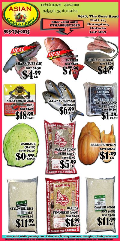 Asian Cash & Carry Flyer August 11 to 17