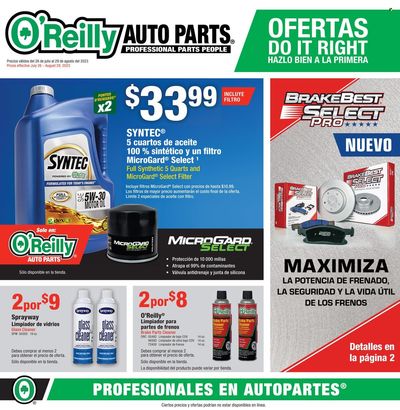 O'Reilly Auto Parts Weekly Ad Flyer Specials July 26 to August 29, 2023