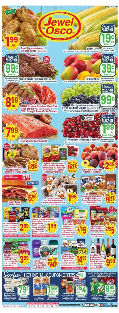 Jewel Osco (IL) Weekly Ad Flyer Specials August 9 to August 15, 2023