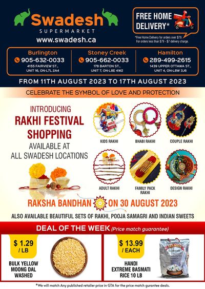 Swadesh Supermarket Flyer August 11 to 17