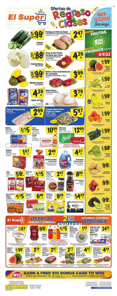 El Super (AZ) Weekly Ad Flyer Specials August 9 to August 15, 2023