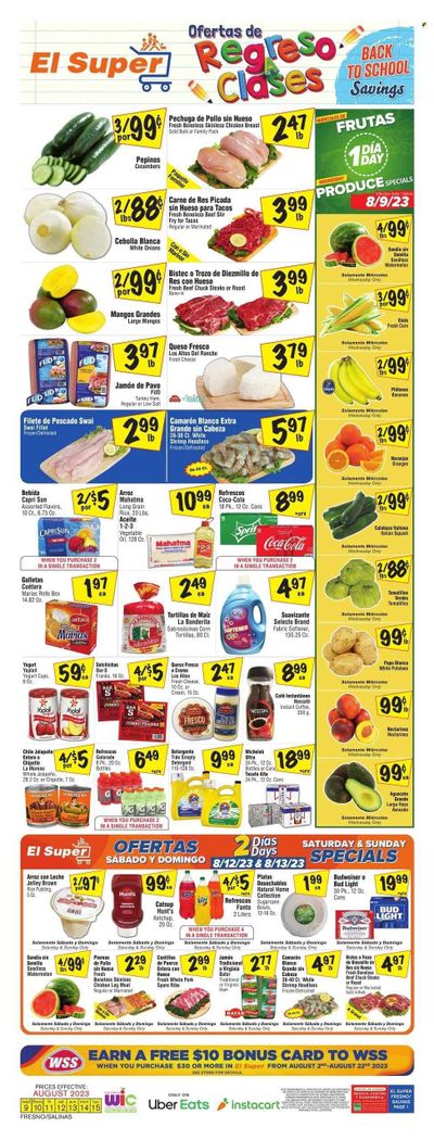 El Super (CA) Weekly Ad Flyer Specials August 9 to August 15, 2023