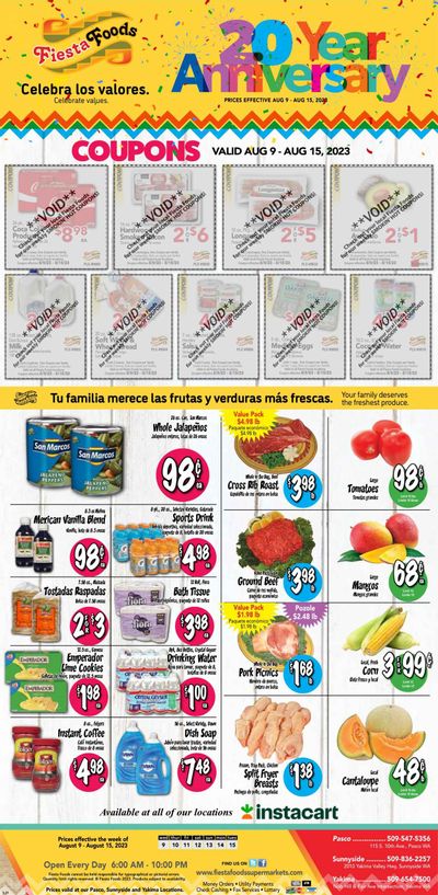 Fiesta Foods SuperMarkets (WA) Weekly Ad Flyer Specials August 9 to August 15, 2023