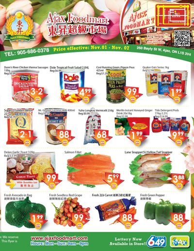 Ajax Foodmart Flyer November 1 to 7