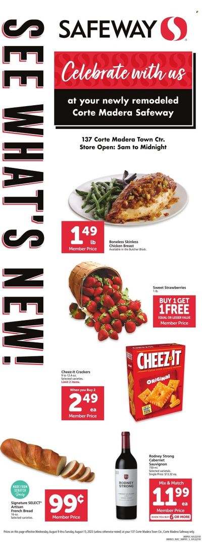 Safeway (CA) Weekly Ad Flyer Specials August 9 to August 15, 2023