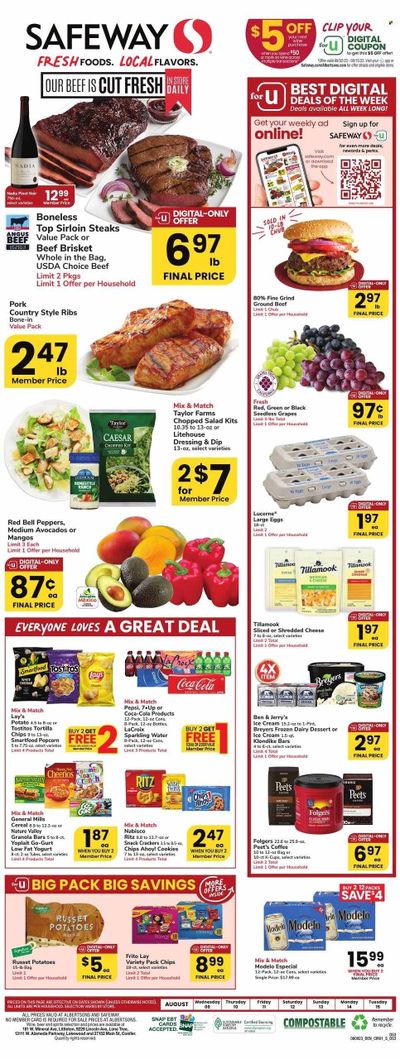 Safeway (CO) Weekly Ad Flyer Specials August 9 to August 15, 2023