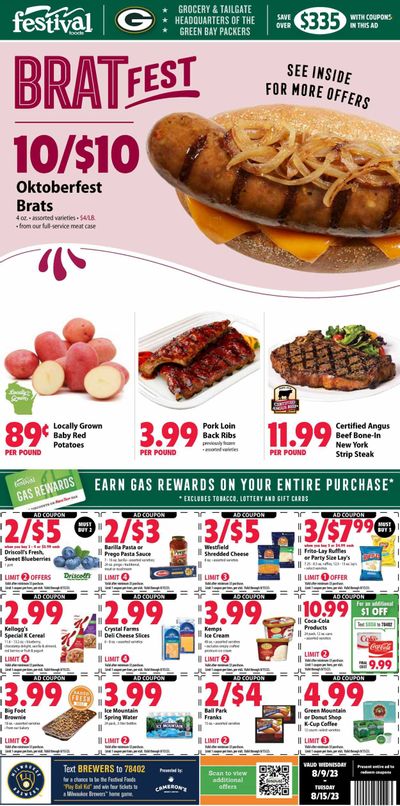 Festival Foods (WI) Weekly Ad Flyer Specials August 9 to August 15, 2023
