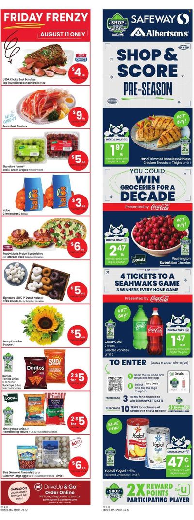 Safeway (WA) Weekly Ad Flyer Specials August 9 to August 15, 2023