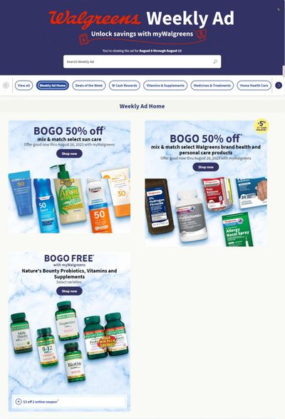 Walgreens Weekly Ad Flyer Specials August 6 to August 12, 2023