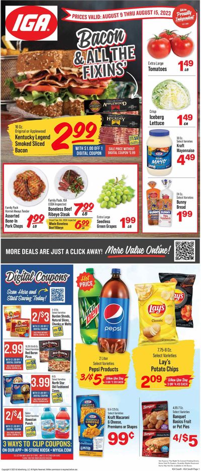 IGA (KY) Weekly Ad Flyer Specials August 9 to August 15, 2023