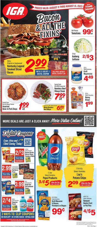 IGA (KY) Weekly Ad Flyer Specials August 9 to August 15, 2023