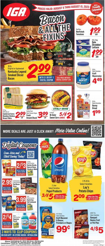 IGA (IN) Weekly Ad Flyer Specials August 9 to August 15, 2023