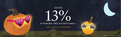 Hatley Canada Halloween Flash Sale: Today, Save 13% off Sitewide with Coupon Code!