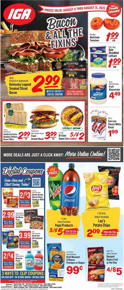 IGA (IN) Weekly Ad Flyer Specials August 9 to August 15, 2023