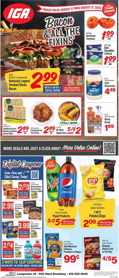 IGA (IN) Weekly Ad Flyer Specials August 9 to August 15, 2023