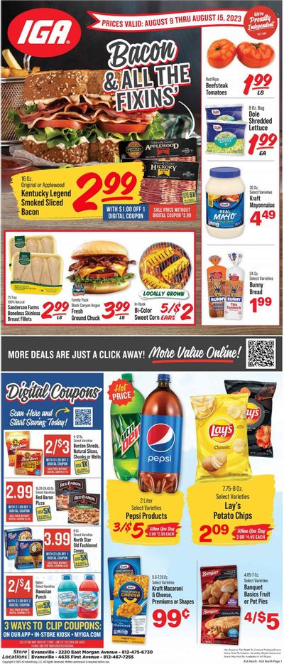 IGA (IN) Weekly Ad Flyer Specials August 9 to August 15, 2023