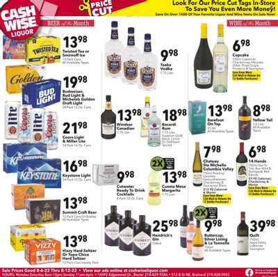 Cash Wise Liquor Only (MN) Weekly Ad Flyer Specials August 6 to August 12, 2023
